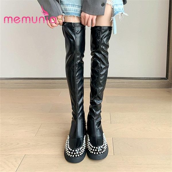 boots memunia 2021 cow leather platform square heels ladies comfortable spring autumn hand made leisure fashion, Black
boots memunia 2021 cow leather platform square heels ladies comfortable spring autumn hand made leisure fashion, Black