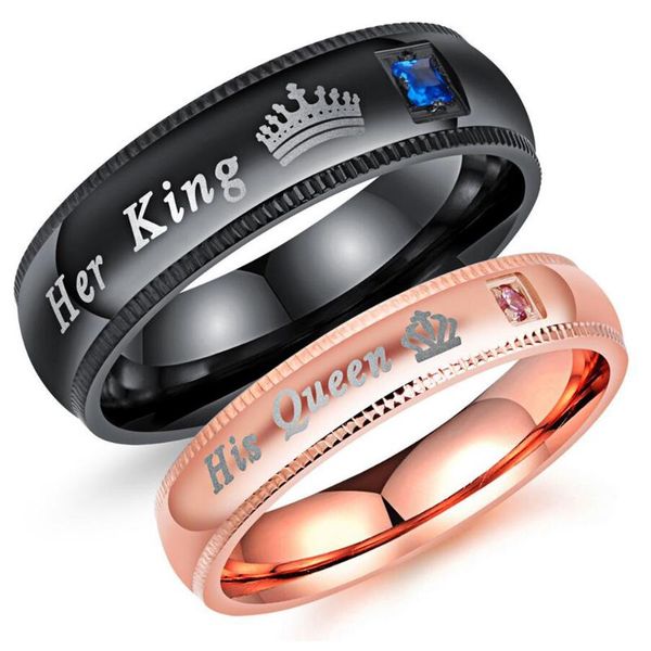 wedding rings fashion engagement promise ring with couple her king and his queen stainless steel for women men anel masculino, Slivery;golden
wedding rings fashion engagement promise ring with couple her king and his queen stainless steel for women men anel masculino, Slivery;golden