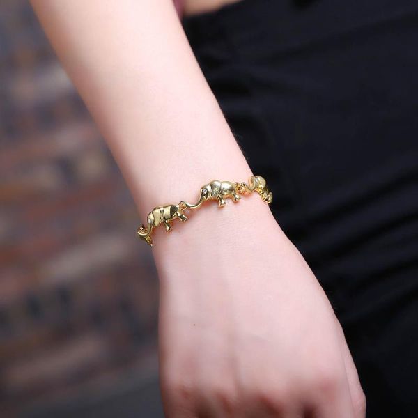link, chain rinhoo gold silver elephant bracelet design crystal alloy bangle fashion jewelry animal gift, Black
link, chain rinhoo gold silver elephant bracelet design crystal alloy bangle fashion jewelry animal gift, Black