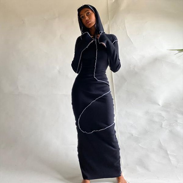 style casual close fitting maxi womens dresses patchwork long sleeve hooded skinny spring outfits, Black;gray
style casual close fitting maxi womens dresses patchwork long sleeve hooded skinny spring outfits, Black;gray