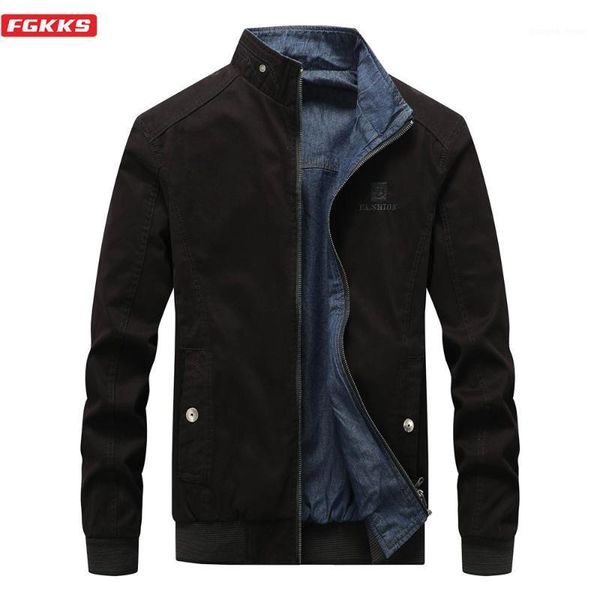 men's jackets fgkks fashion men spring autumn comfortable solid color coat casual wild jacket male, Black;brown
men's jackets fgkks fashion men spring autumn comfortable solid color coat casual wild jacket male, Black;brown