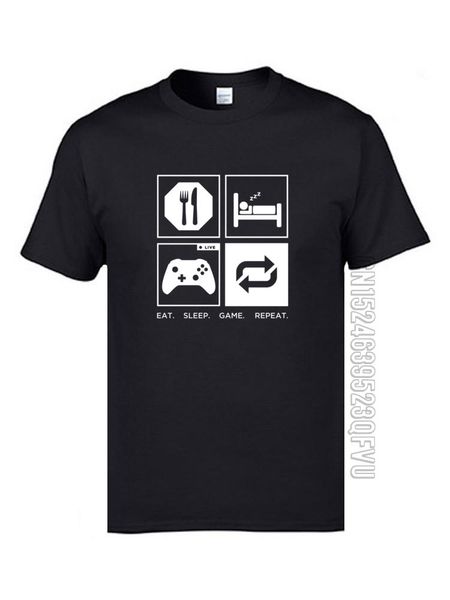 men's t-shirts over and tshirts eat sleep game repeat summer & tees comfortable t shirt april fools' day gift cotton, White;black
men's t-shirts over and tshirts eat sleep game repeat summer & tees comfortable t shirt april fools' day gift cotton, White;black