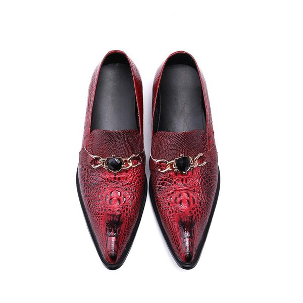 classic man pointed toe dress shoes genuine leather business casual shoes men red crocodile skin wedding shoes sapatos masculino, Black
classic man pointed toe dress shoes genuine leather business casual shoes men red crocodile skin wedding shoes sapatos masculino, Black