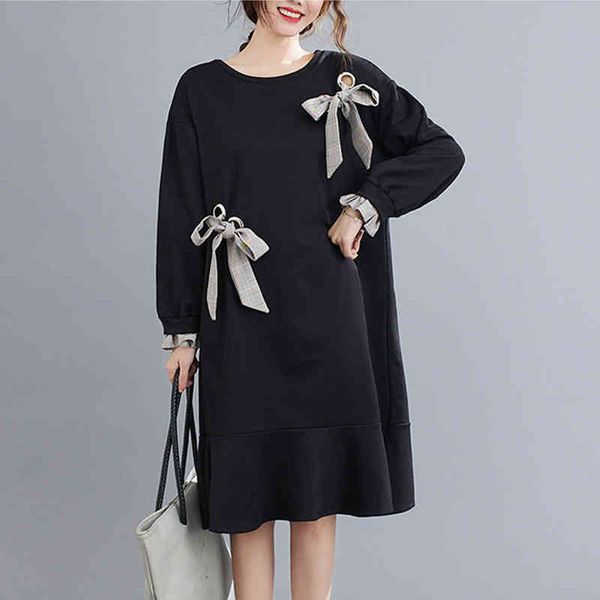 johnature vintage a-line black dresses ruffles bowknot spring o-neck loose patchwork women dresses 210521, Black;gray
johnature vintage a-line black dresses ruffles bowknot spring o-neck loose patchwork women dresses 210521, Black;gray
