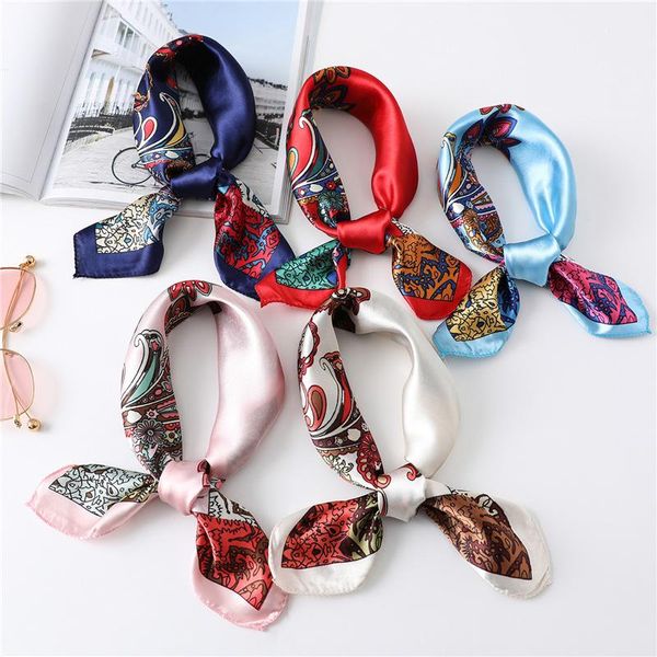 scarves women small satin silk scarf square print wrap foular female handkerchief bandana neck hair skinny tie shawls, Blue;gray
scarves women small satin silk scarf square print wrap foular female handkerchief bandana neck hair skinny tie shawls, Blue;gray