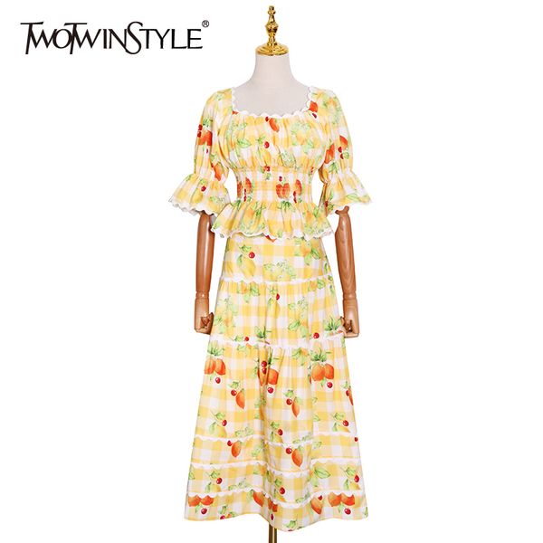 elegant print two piece set for women square collar short shirt high waist skirt hit color sets female 210423, White
elegant print two piece set for women square collar short shirt high waist skirt hit color sets female 210423, White