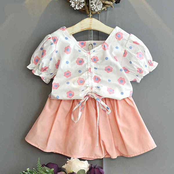 girl's clothing set summer short-sleeve floral print blouse + skirt cute toddler children's clothes 2-piece 210515, White
girl's clothing set summer short-sleeve floral print blouse + skirt cute toddler children's clothes 2-piece 210515, White