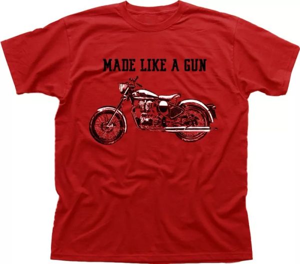 Royal Enfield - Made like a Gun logo T-Shirt - retro motorcycle RED 01532, White;black
Royal Enfield - Made like a Gun logo T-Shirt - retro motorcycle RED 01532, White;black