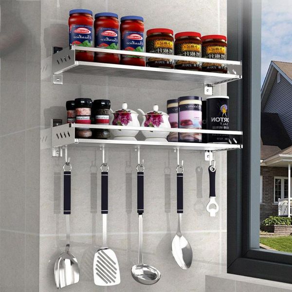 hooks & rails wall storage hanging shelf kitchen rack pantry cookware spice punch-with pole household stainless steel
hooks & rails wall storage hanging shelf kitchen rack pantry cookware spice punch-with pole household stainless steel