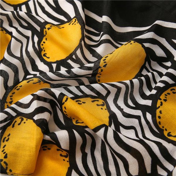 new fashion scarves winter black white striped scarf women's lemon print cotton and hemps tassels shawl, Blue;gray
new fashion scarves winter black white striped scarf women's lemon print cotton and hemps tassels shawl, Blue;gray