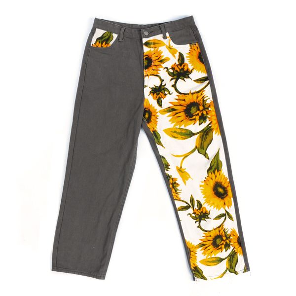 2011women harem gray jeans high waist daisy sunflower printed cute retro splice denim female streetwear straight ladies jean pants, Blue
2011women harem gray jeans high waist daisy sunflower printed cute retro splice denim female streetwear straight ladies jean pants, Blue