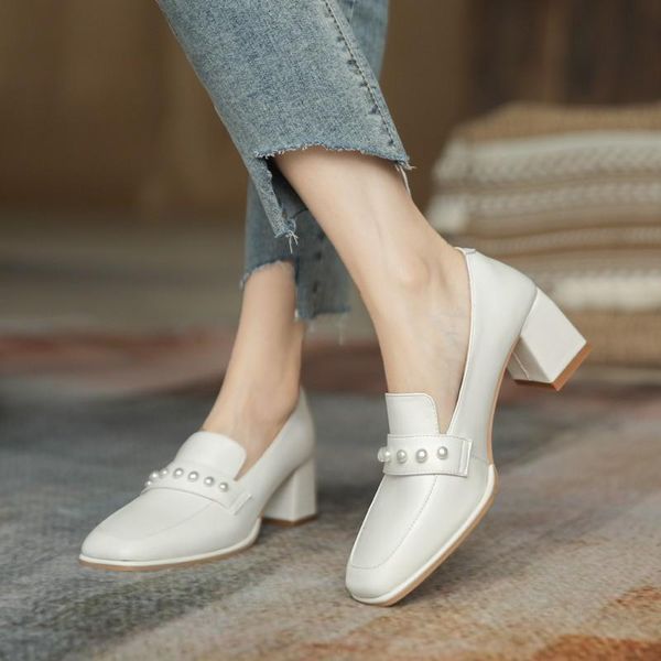 dress shoes handmade real leather women pumps 2021 summer autumn high heels square toe slip on pearls ladies party plus size 32-43, Black
dress shoes handmade real leather women pumps 2021 summer autumn high heels square toe slip on pearls ladies party plus size 32-43, Black
