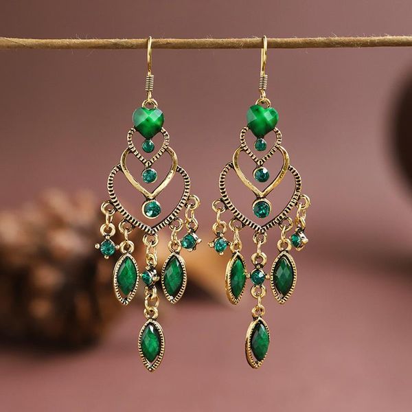 dangle & chandelier elegant vintage women's green crystal beads tassel earrings bollywood bohemia geometry gold alloy wedding hangers, Silver
dangle & chandelier elegant vintage women's green crystal beads tassel earrings bollywood bohemia geometry gold alloy wedding hangers, Silver
