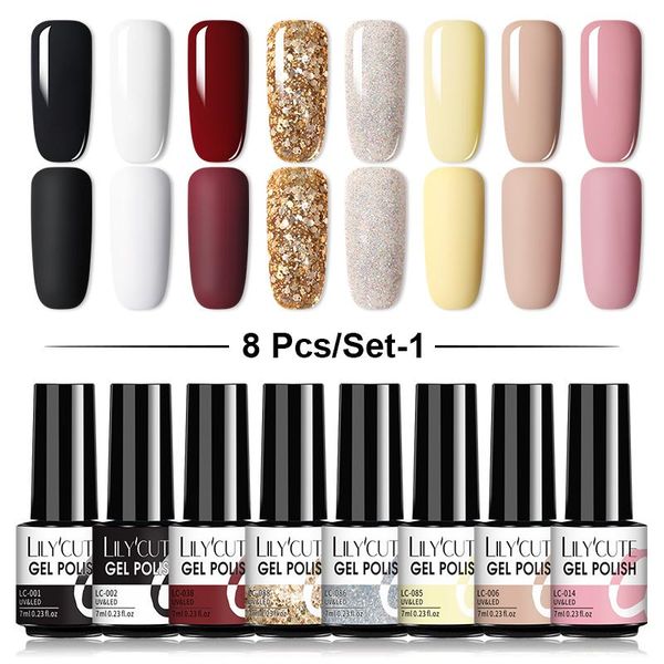8/20pcs gel polish set summer glitter sequins color matte effect long lasting base coat hybrid nail design art kits
8/20pcs gel polish set summer glitter sequins color matte effect long lasting base coat hybrid nail design art kits