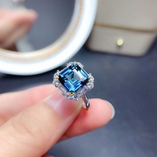 net red live broadcast new product simulation blue princess square temperament color separation opening ring female pendant necklace, Golden;silver
net red live broadcast new product simulation blue princess square temperament color separation opening ring female pendant necklace, Golden;silver