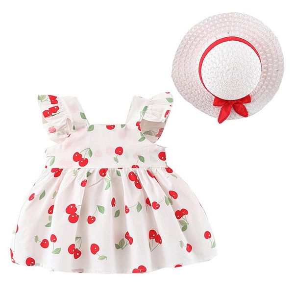 girl's dresses cherry baby girls dress with hat cotton toddler casual outfit 2 colors kids children's clothes, Red;yellow
girl's dresses cherry baby girls dress with hat cotton toddler casual outfit 2 colors kids children's clothes, Red;yellow