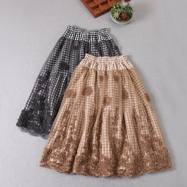 skirts spring sweet fresh series net gauze plaid skirt japanese mori girl three-dimensional embroidered half women, Black
skirts spring sweet fresh series net gauze plaid skirt japanese mori girl three-dimensional embroidered half women, Black