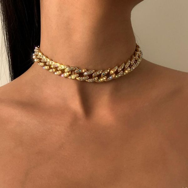 chains ingemark punk hip hop cuban link chain choker necklace iced out bling rhinestone crystal for women halloween jewelry, Silver
chains ingemark punk hip hop cuban link chain choker necklace iced out bling rhinestone crystal for women halloween jewelry, Silver