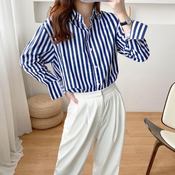 women's blouses & shirts make female striped shirt fall within the niche chic design feeling restoring ancient ways is a sports coat, White
women's blouses & shirts make female striped shirt fall within the niche chic design feeling restoring ancient ways is a sports coat, White