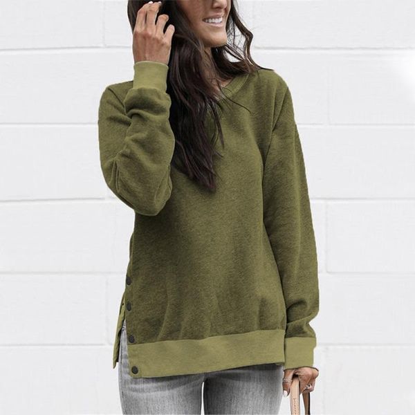 women's hoodies & sweatshirts sweatshirt women autumn winter pullover o-neck solid button loose long sleeve classic simple wild clothe, Black
women's hoodies & sweatshirts sweatshirt women autumn winter pullover o-neck solid button loose long sleeve classic simple wild clothe, Black