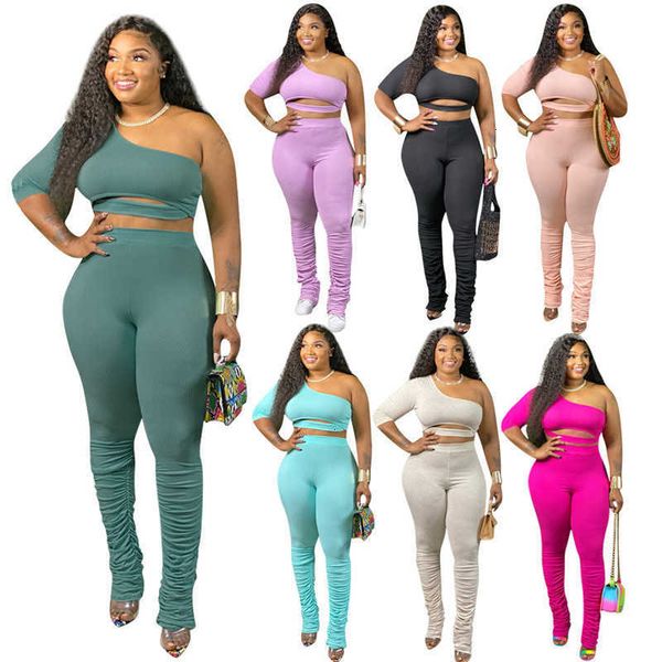 women's two piece pants stacked soild color set fashion hollow out 2pcs sets one shoulder designer womens clo yf29, White
women's two piece pants stacked soild color set fashion hollow out 2pcs sets one shoulder designer womens clo yf29, White