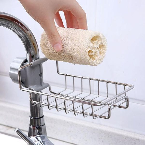 hooks & rails stainless steel hanging storage holder bathroom rack drain sink kitchen faucet clip shelf sponge soap organizer
hooks & rails stainless steel hanging storage holder bathroom rack drain sink kitchen faucet clip shelf sponge soap organizer