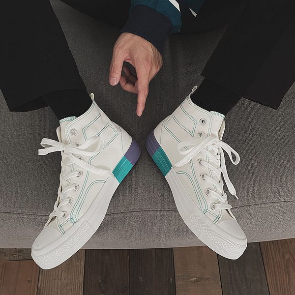 2021 Fashion Sneakers Men Vulcanize Shoes Chunky High Top Canvas Sneakers Male Casual White Canvas Shoes Men Deportivas Hombre, White-z03
2021 Fashion Sneakers Men Vulcanize Shoes Chunky High Top Canvas Sneakers Male Casual White Canvas Shoes Men Deportivas Hombre, White-z03