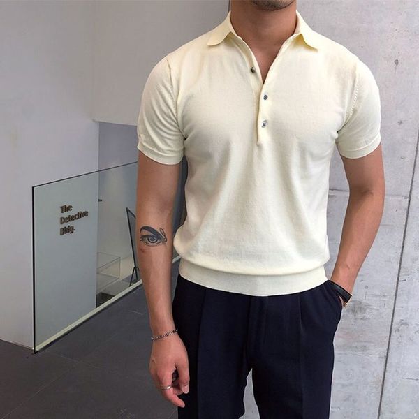pure white button men s street polo shirt comfortable classic fashion daily travel work party, White;black
pure white button men s street polo shirt comfortable classic fashion daily travel work party, White;black
