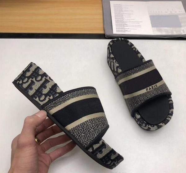 brand designer dway slides embroidered cotton women platform sandal fashion dress shoes summer party beach slipper designers sandals size 35, Black
brand designer dway slides embroidered cotton women platform sandal fashion dress shoes summer party beach slipper designers sandals size 35, Black