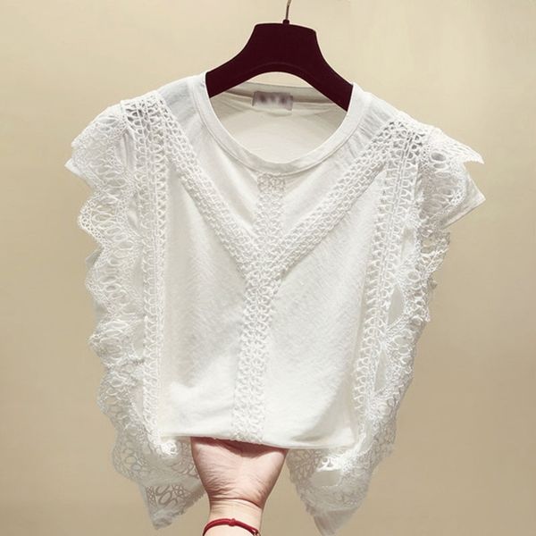 summer sleeveless white blouse shirt women blusas mujer de moda blouse women o-neck lace chiffon blouse shirts d202 210602
summer sleeveless white blouse shirt women blusas mujer de moda blouse women o-neck lace chiffon blouse shirts d202 210602
