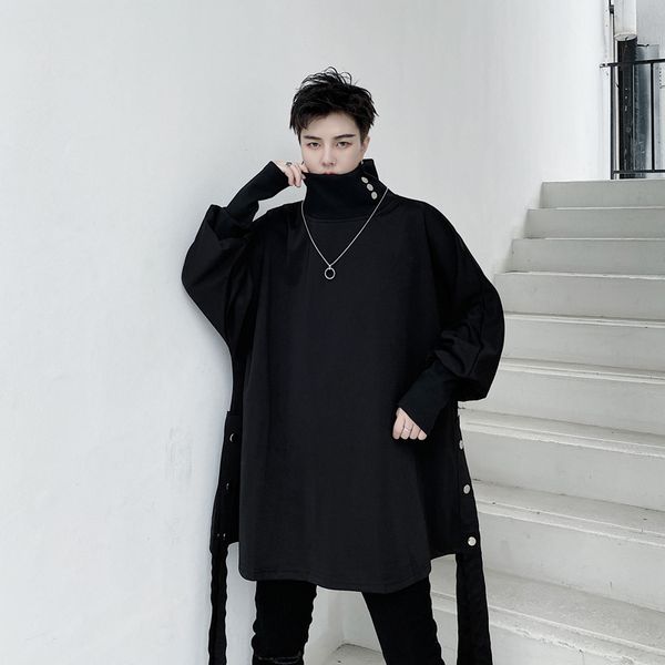 men's jackets men hidden button turtleneck long sleeve loose pullover sweatshirt male streetwear hip hop gothic hoodie tyzw, Black;brown
men's jackets men hidden button turtleneck long sleeve loose pullover sweatshirt male streetwear hip hop gothic hoodie tyzw, Black;brown