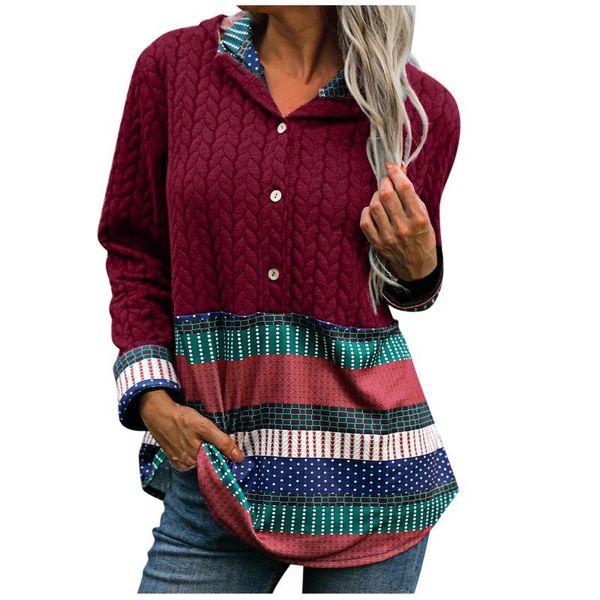 women's hoodies & sweatshirts striped spring pullover women vintage print patchwork cotton half single breasted autumn outwear plus si, Black
women's hoodies & sweatshirts striped spring pullover women vintage print patchwork cotton half single breasted autumn outwear plus si, Black