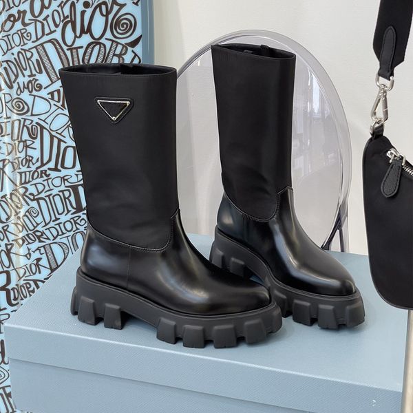 platform motorcycle boots winter women genuine leather mid-calf boots nylon patchwork designer shoes botas femininas size 35-41, Black
platform motorcycle boots winter women genuine leather mid-calf boots nylon patchwork designer shoes botas femininas size 35-41, Black