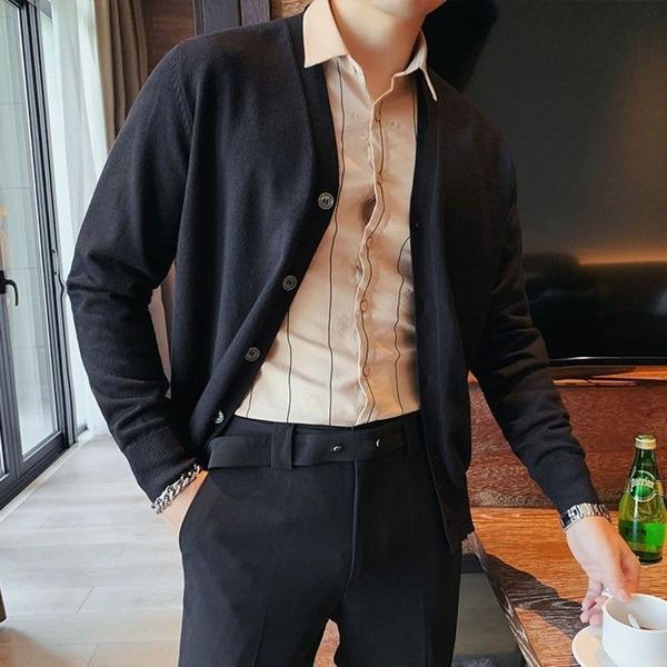 men's sweaters full sleeve stylish british cardigan standard wool material solid all-match knitted jacket slim shirt men -3xl, White;black
men's sweaters full sleeve stylish british cardigan standard wool material solid all-match knitted jacket slim shirt men -3xl, White;black