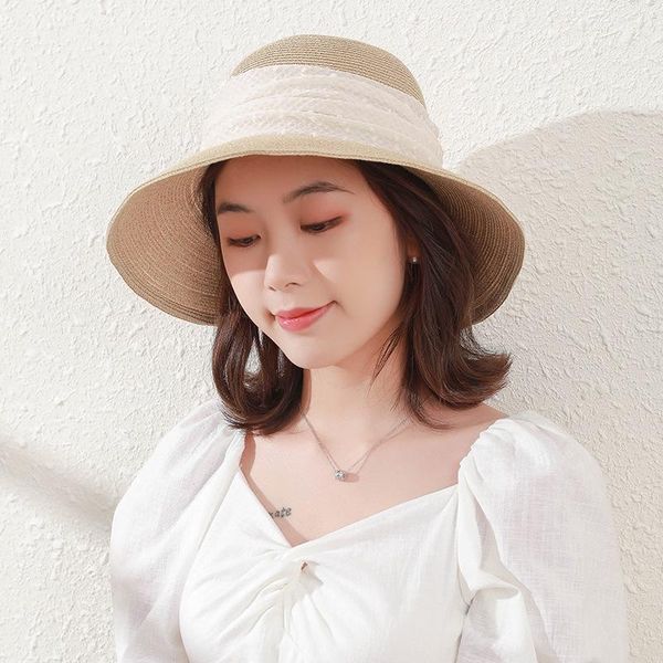 wide brim hats summer straw hat foldable sun female pastoral fisherman sunscreen japanese lolita wholesale, Blue;gray
wide brim hats summer straw hat foldable sun female pastoral fisherman sunscreen japanese lolita wholesale, Blue;gray