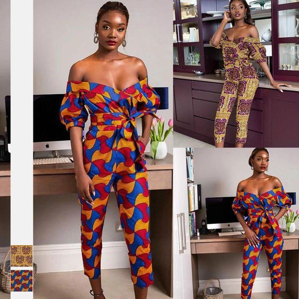 ethnic clothing african clothes for women 2021 fashion jumpsuit dashiki print shoulder off, Red
ethnic clothing african clothes for women 2021 fashion jumpsuit dashiki print shoulder off, Red