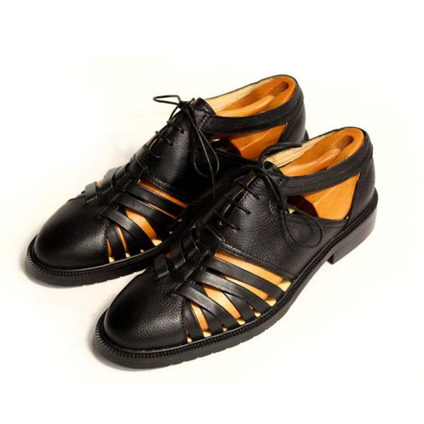 sandals italy retro mens runway hollow out lace up genuine leather shoes round toe block heels gladiator plus size footwear, Black
sandals italy retro mens runway hollow out lace up genuine leather shoes round toe block heels gladiator plus size footwear, Black