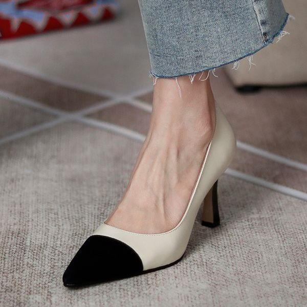 timels and versatile four seasons color contrast single sho women's shallow mouth thin heel pointed high heels leather
timels and versatile four seasons color contrast single sho women's shallow mouth thin heel pointed high heels leather