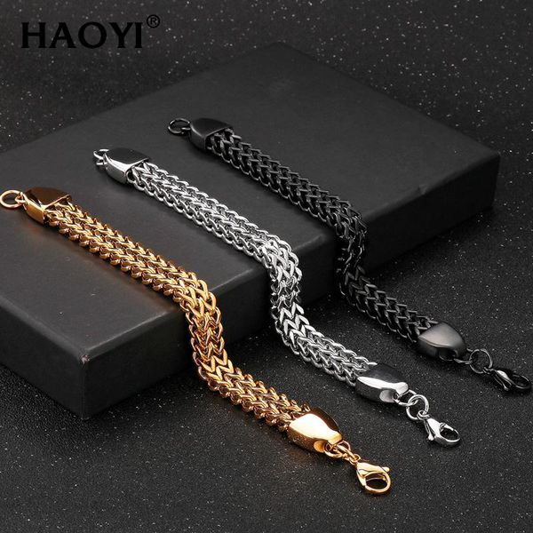 link, chain 12mm wide punk stainless steel simple bracelet men mesh link cool riding motorcycle boy jewelry accessories, Black
link, chain 12mm wide punk stainless steel simple bracelet men mesh link cool riding motorcycle boy jewelry accessories, Black