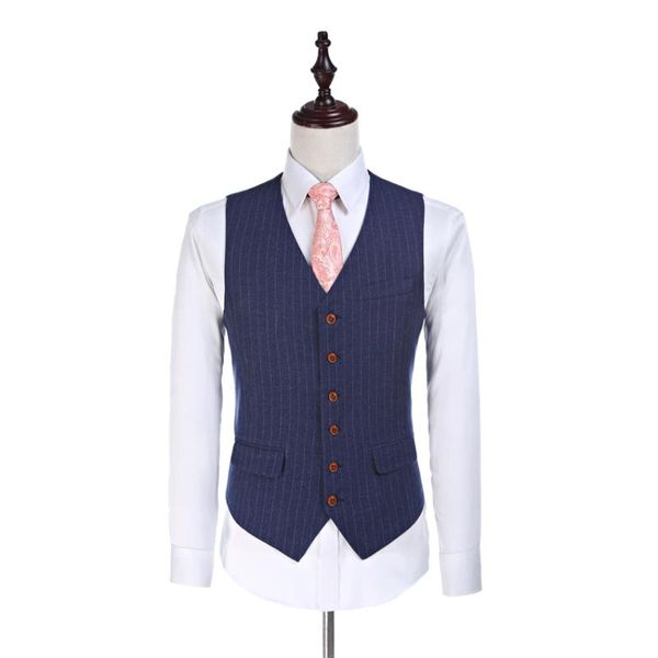 men's vests tpsaade navy blue pinstripe groomsman slim fit waistcoat in wool wedding vest 5 buttons worsted suits 2021, Black;white
men's vests tpsaade navy blue pinstripe groomsman slim fit waistcoat in wool wedding vest 5 buttons worsted suits 2021, Black;white