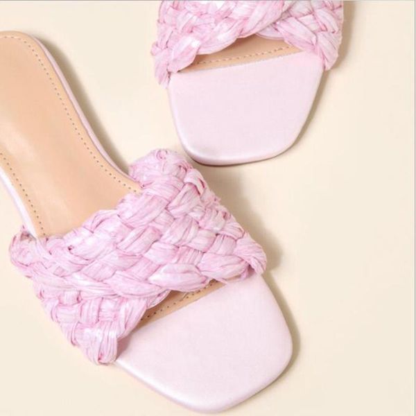 slippers 2021 summer women's sandals fashion woven square toe design open candy color outdoor beach shoes plus size 41, Black
slippers 2021 summer women's sandals fashion woven square toe design open candy color outdoor beach shoes plus size 41, Black