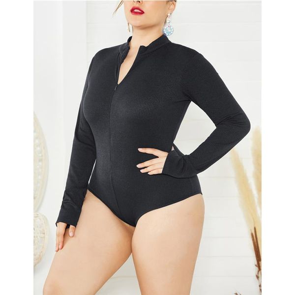 women's jumpsuits & rompers v neck long sleeve bodysuit woman 2021 fashion black slim body women summer fall spring, Black;white
women's jumpsuits & rompers v neck long sleeve bodysuit woman 2021 fashion black slim body women summer fall spring, Black;white