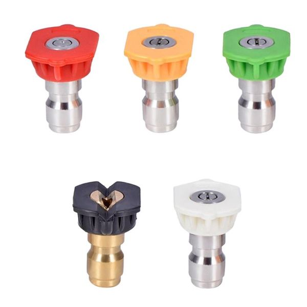 5pcs pressure washer spray nozzles 1/4 quick connection tip set (4.0 gpm) multiple degrees water gun & snow foam lance
5pcs pressure washer spray nozzles 1/4 quick connection tip set (4.0 gpm) multiple degrees water gun & snow foam lance