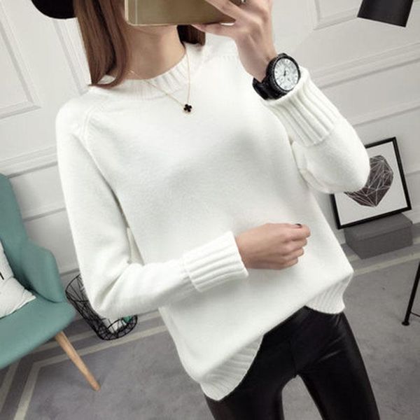 women's sweaters 2021 autumn and winter korean round neck sweater jacket womens long sleeve set head all-match knitted woman zx189, White;black
women's sweaters 2021 autumn and winter korean round neck sweater jacket womens long sleeve set head all-match knitted woman zx189, White;black