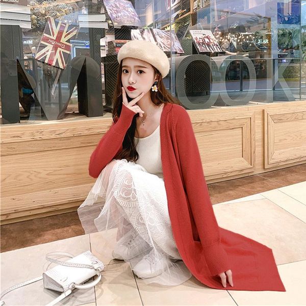 women's knits & tees knitted cardigan long section holiday leisure autumn/winter knitwear 2021 loose wild sweater top, White
women's knits & tees knitted cardigan long section holiday leisure autumn/winter knitwear 2021 loose wild sweater top, White