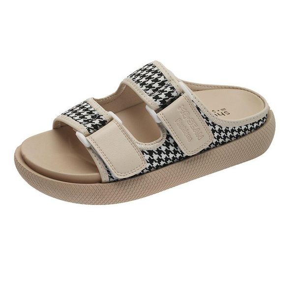fashion women's slippers color-blocking upper buckle design trendy open-toed outdoor, Black
fashion women's slippers color-blocking upper buckle design trendy open-toed outdoor, Black