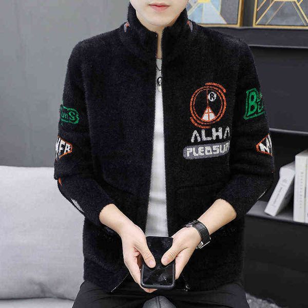 luxury party jackets 2021 autumn winter imitation mink cardigan sweater middle-aged and youth fashion jacquard men's coat, Black
luxury party jackets 2021 autumn winter imitation mink cardigan sweater middle-aged and youth fashion jacquard men's coat, Black