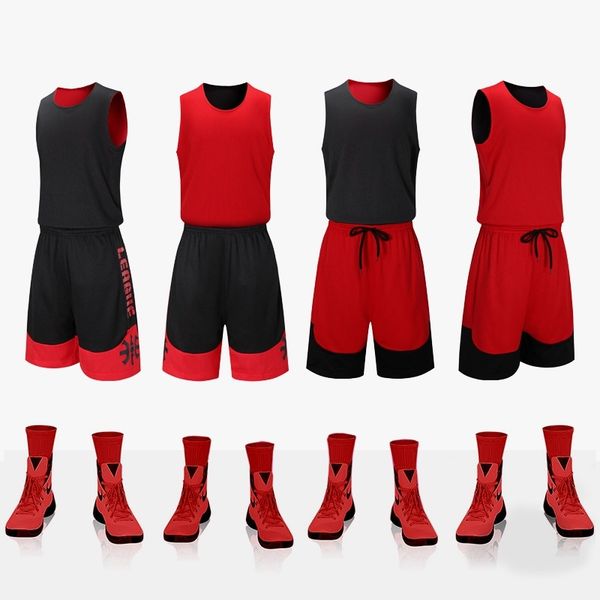 double sided basketball suit men's competition training sportswear breathable vest lettering jerseys group purchase, Gray
double sided basketball suit men's competition training sportswear breathable vest lettering jerseys group purchase, Gray