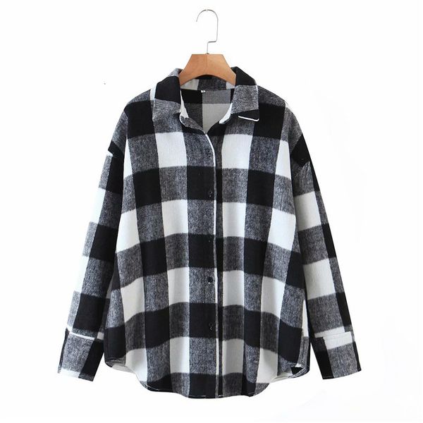 women's jackets women autumn fashion plaid za black shirt oversize female winter casual long sleeve woolen thick outwear chic h21k, Black;brown
women's jackets women autumn fashion plaid za black shirt oversize female winter casual long sleeve woolen thick outwear chic h21k, Black;brown