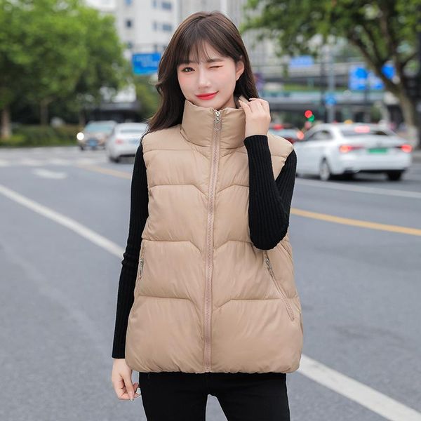 women's vests autumn winter women puffer vest stand collar zipper sleeveless jacket for female plus size casual warm cotton padded wais, Black;white
women's vests autumn winter women puffer vest stand collar zipper sleeveless jacket for female plus size casual warm cotton padded wais, Black;white
